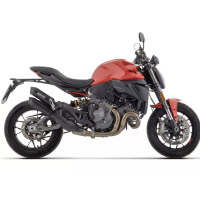 Arrow Racing DARK Titanium Round-Sil Racing Silencers (Upper + Lower) | Ducati | Monster 890 V2 (2026)